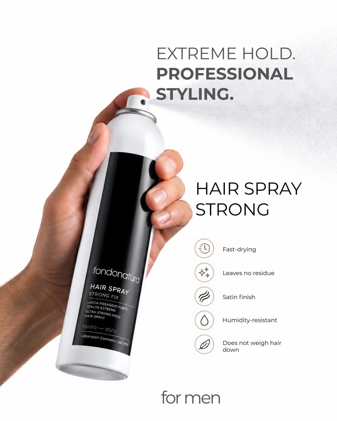 Fondonatura Lacca Hair Spray Fissaggio Medio 300 ml