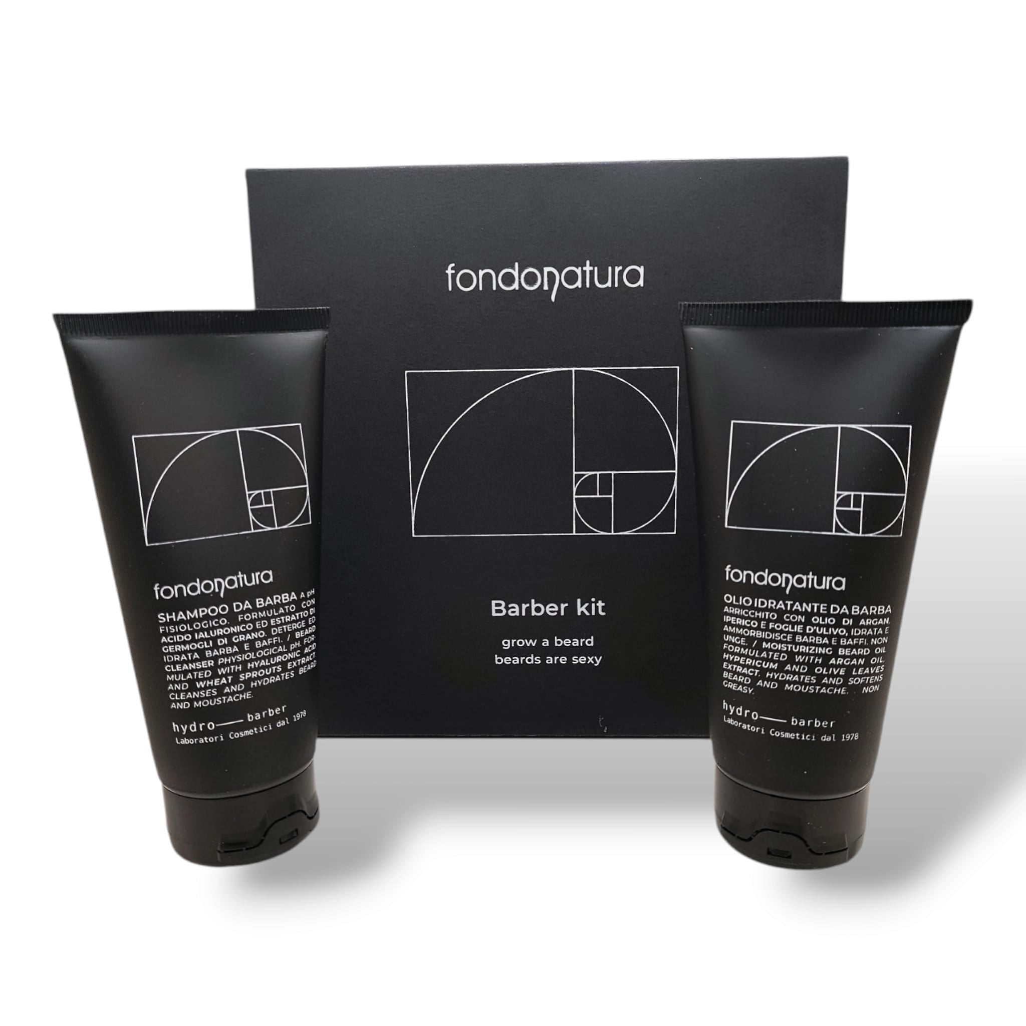 Fondonatura Barber Kit Shampoo e Olio da barba