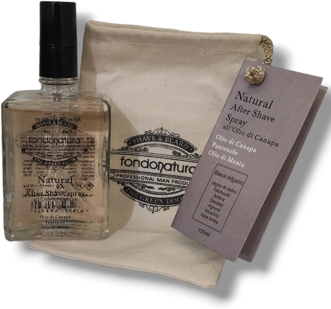 Fondonatura Natural After Shave Spray  Black Afgano 100ml