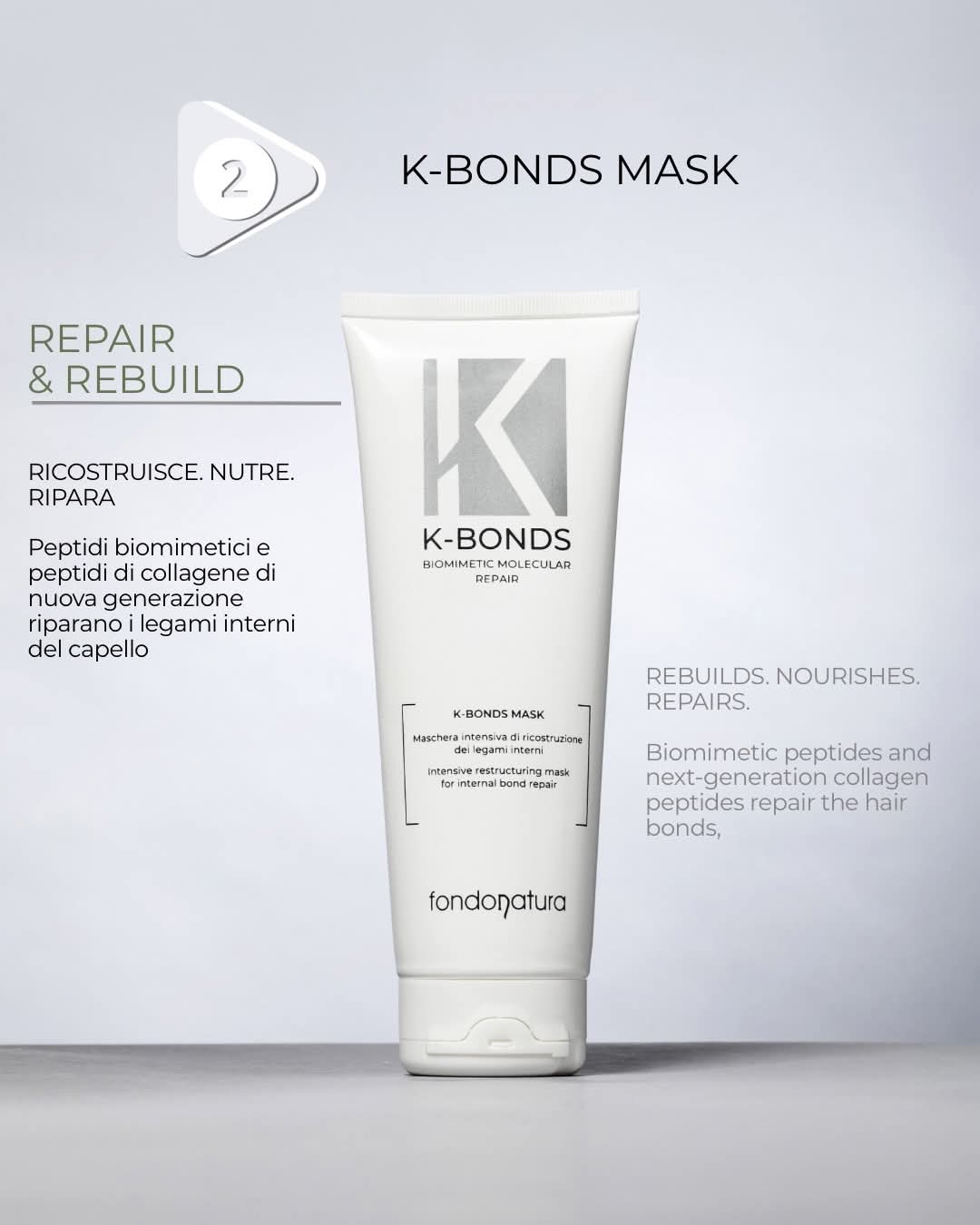 Fondonatura  K-Bonds  Maschera di Ricostruzione Molecolare 225 ml