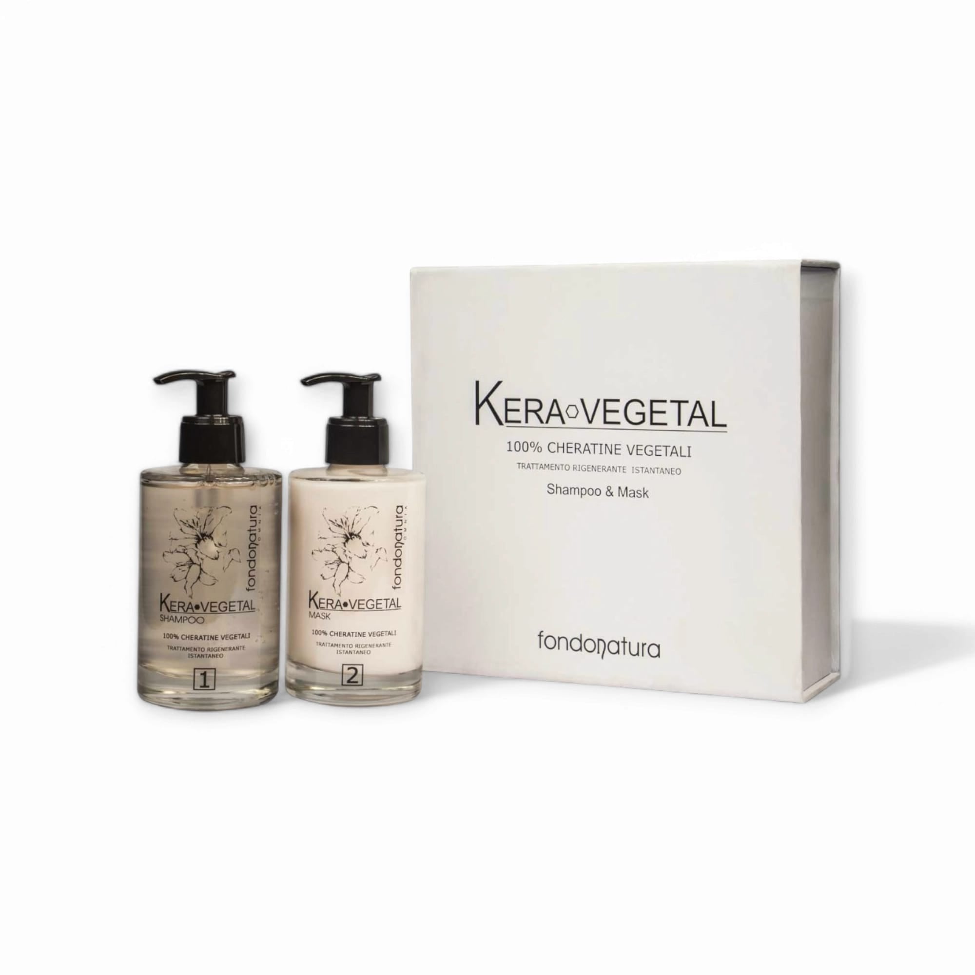Fondonatura Kit Kera Vegetal Shampoo e Maschera 215 ml
