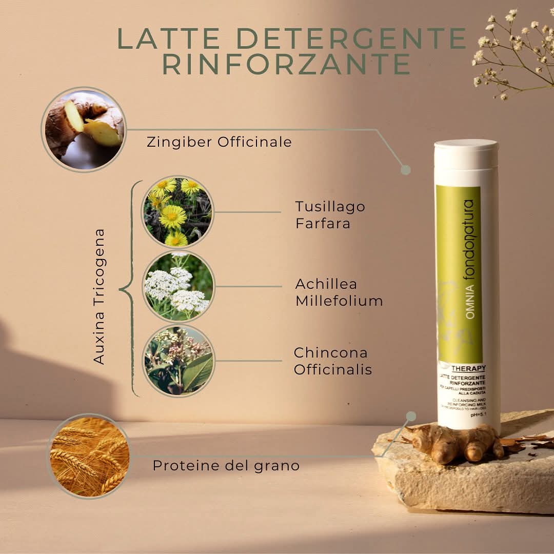 Fondonatura Shampoo Latte Detergente Rinforzante Anticaduta 250 ML